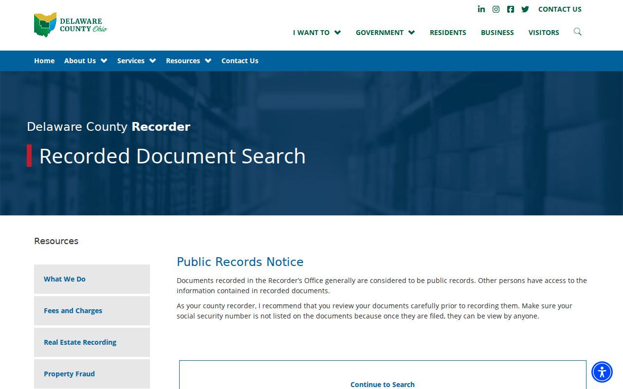 Orange Township residents directory Recorder recorded-document search
